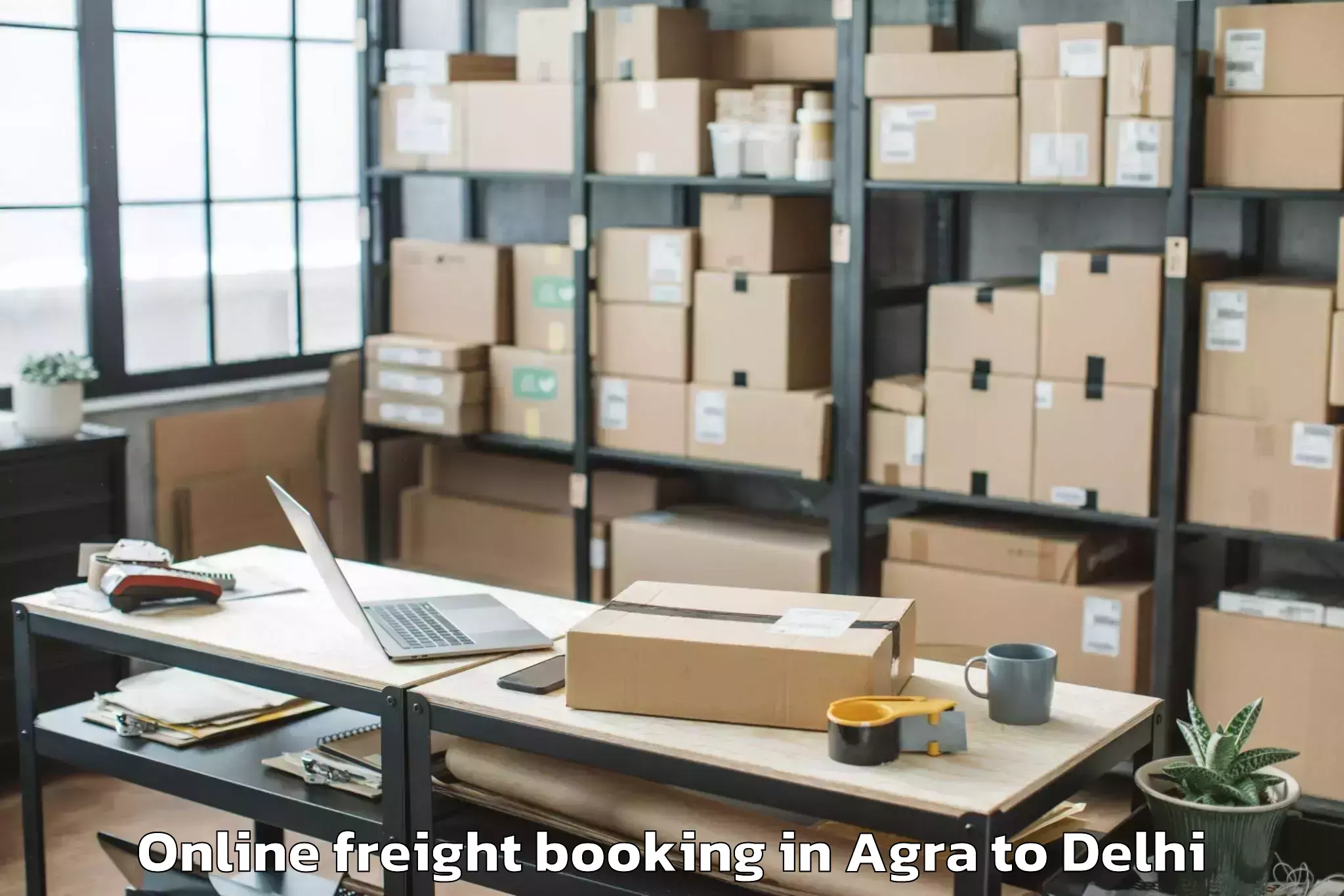 Reliable Agra to East Delhi Mall Online Freight Booking